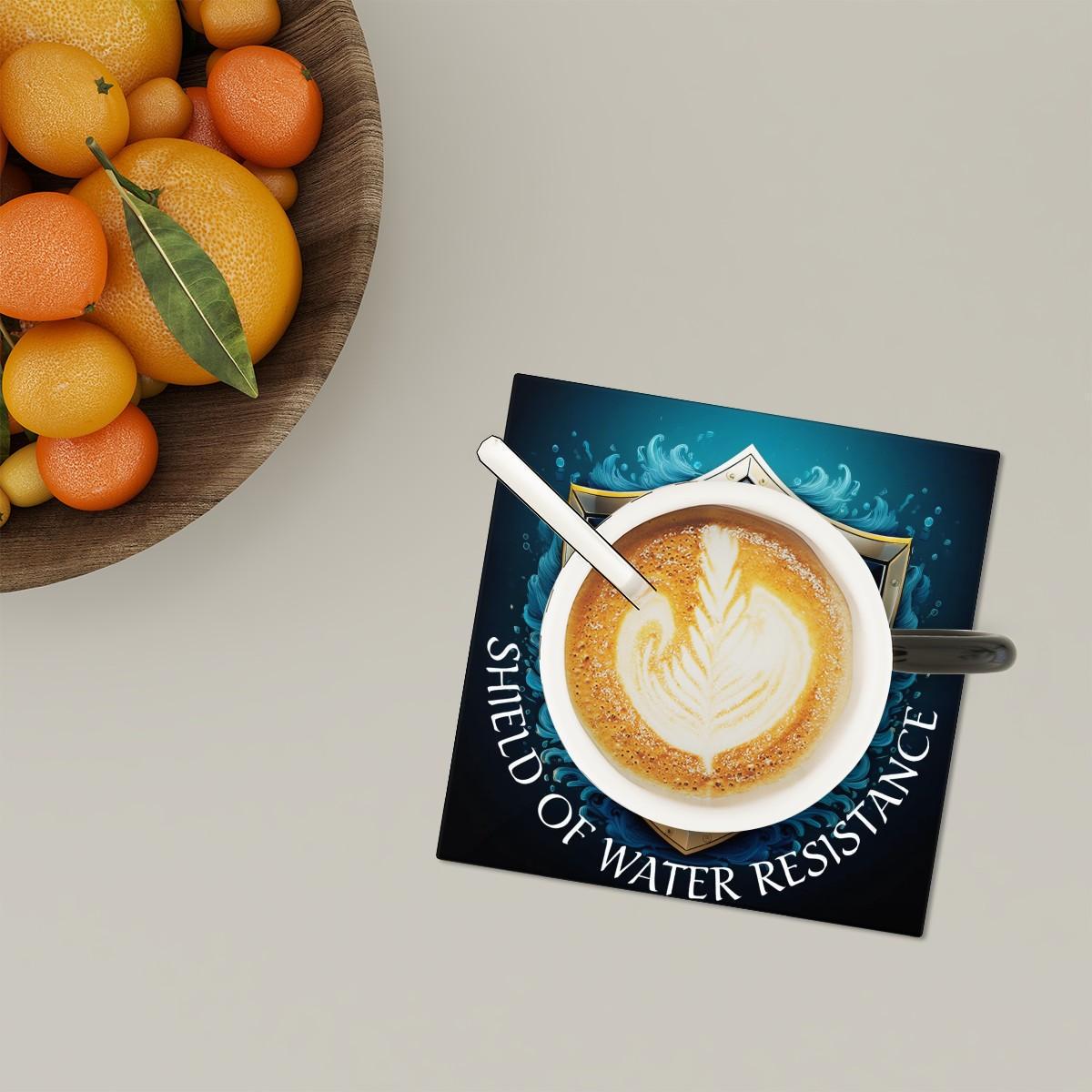 D&D Magic Item, Shield of Water Resistance DND Coasters, Absorbing Ceramic, Dungeon Master Gift, dnd Housewarming, DM Home Decor, Game Room