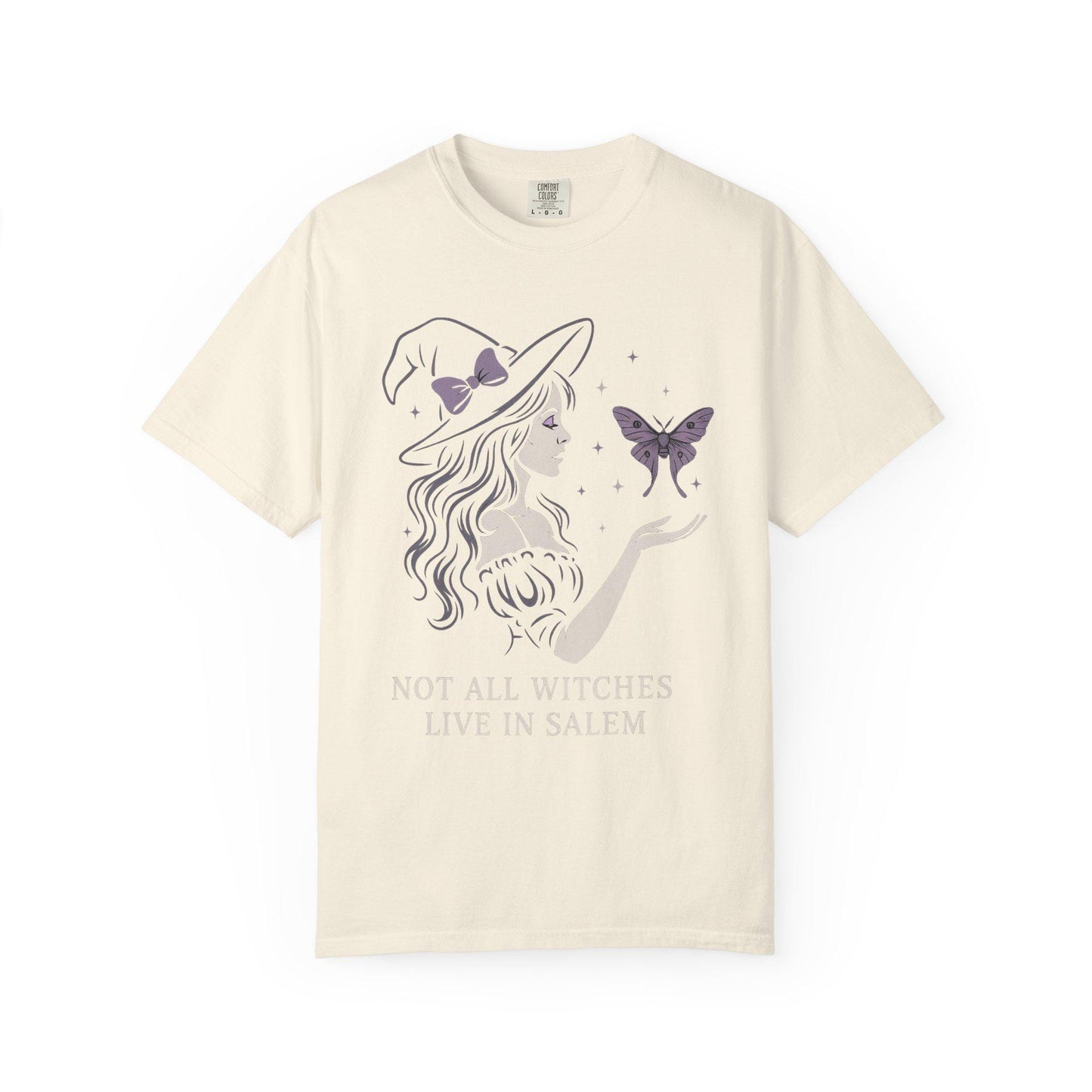 Vintage Witch Graphic Unisex T-Shirt, Not All Witches Live in Salem, Halloween Tee Shirt, Retro Witchcraft Top, Occult Clothing, Pagan