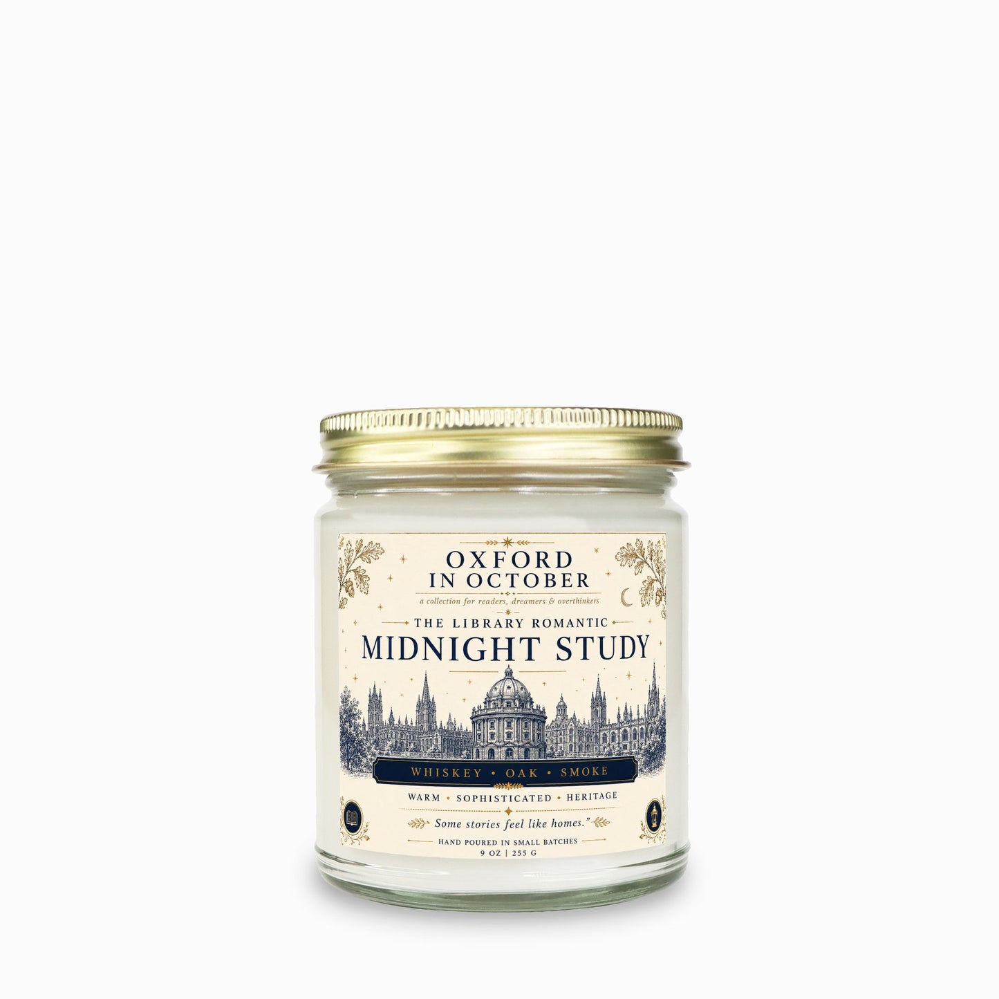 Midnight Study Candle Clear Jar 9oz