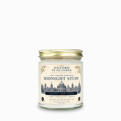 Midnight Study Candle Clear Jar 9oz