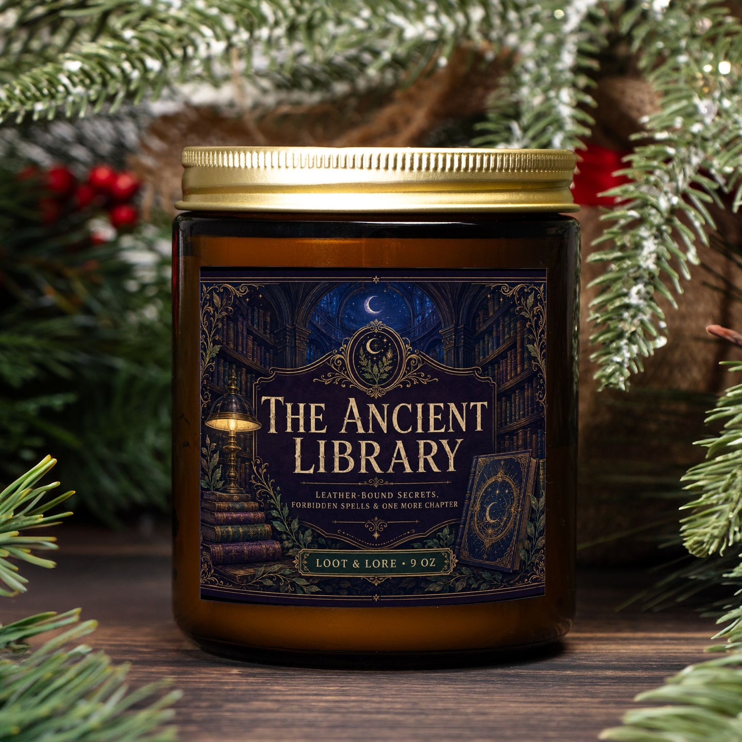 Candle Amber Jar 9oz