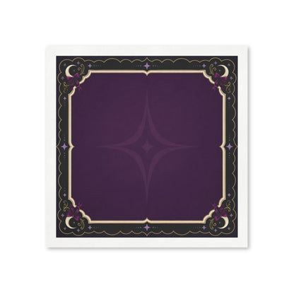 Art Deco Purple Border Napkin | Cocktail Dinner Paper Napkins