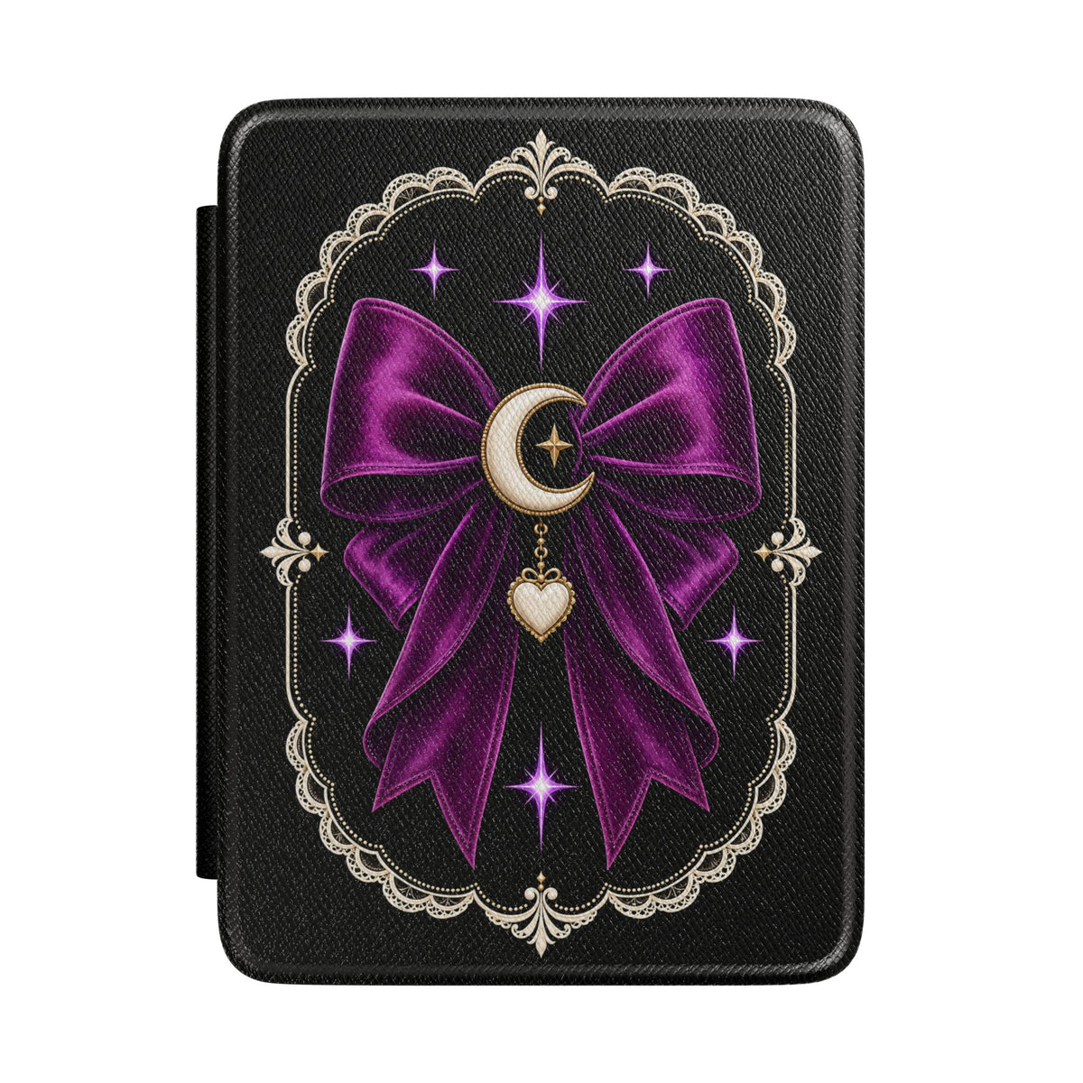 Kindle Case Dark Romance | Purple Kindle Paperwhite 7" 12th Gen. Cover w/ Strap | Crescent Moon eReader Sleeve | Gothic Celestial Aesthetic