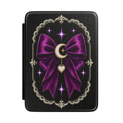 Kindle Case Dark Romance | Purple Kindle Paperwhite 7" 12th Gen. Cover w/ Strap | Crescent Moon eReader Sleeve | Gothic Celestial Aesthetic