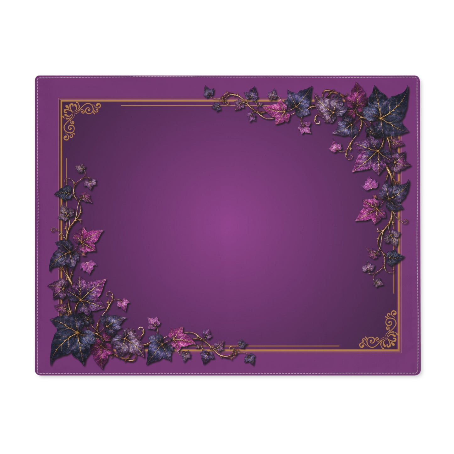Purple Ivy Border Placemat | Floral Table Décor