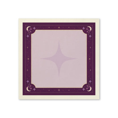 Celestial Moon Border Napkins | Purple Starburst Cocktail Napkins