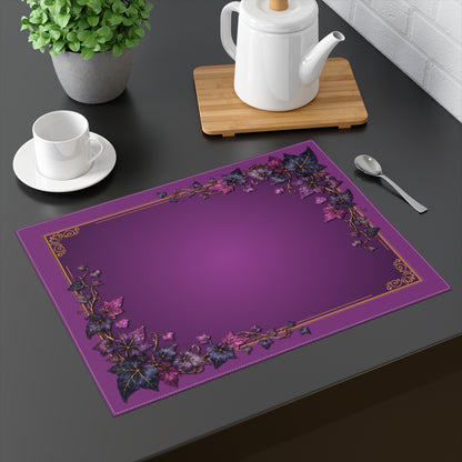 Purple Ivy Border Placemat | Floral Table Décor