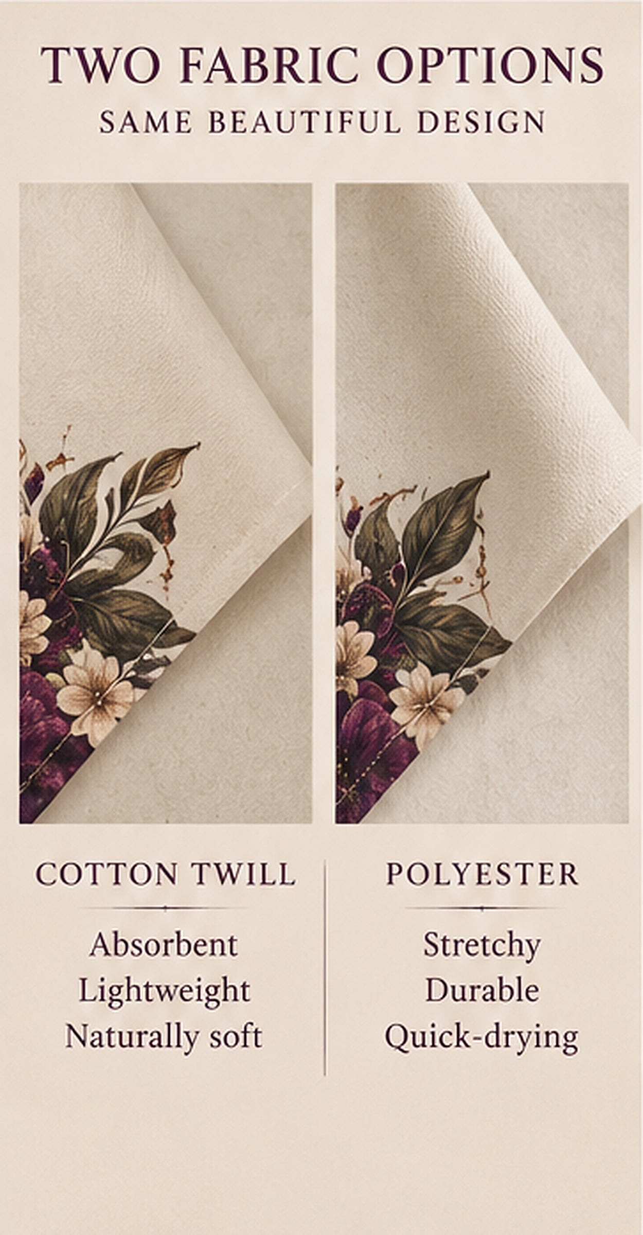 Violet Hour Kitchen Towel | Crescent Moon Floral Tea Towel | Boho Celestial Hand Towel | Whimsigoth Aesthetic