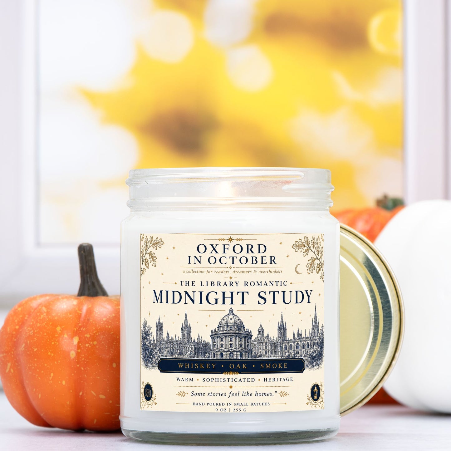 Midnight Study Candle Clear Jar 9oz