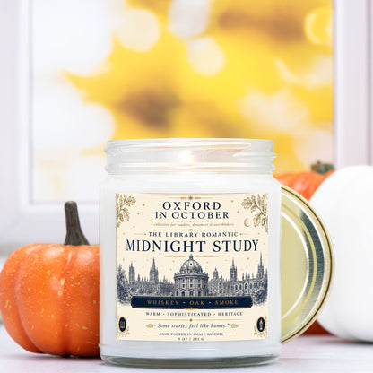 Midnight Study Candle Clear Jar 9oz
