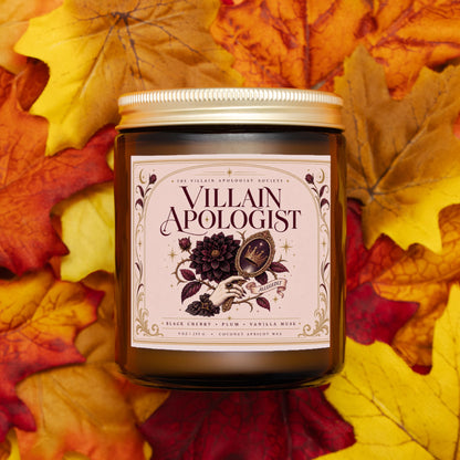 Romantasy Candle for Book Lover, Villain Apologist,  Black Cherry Plum Vanilla Musk  Scented Candle