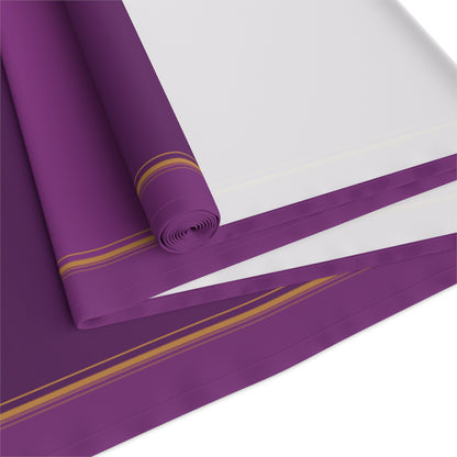 Purple Floral Border Table Runner | Midnight Autumn Vine Dinner Table Runner 16"x72"