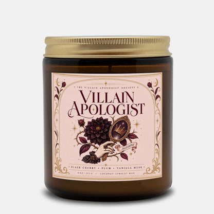 Romantasy Candle for Book Lover, Villain Apologist,  Black Cherry Plum Vanilla Musk  Scented Candle