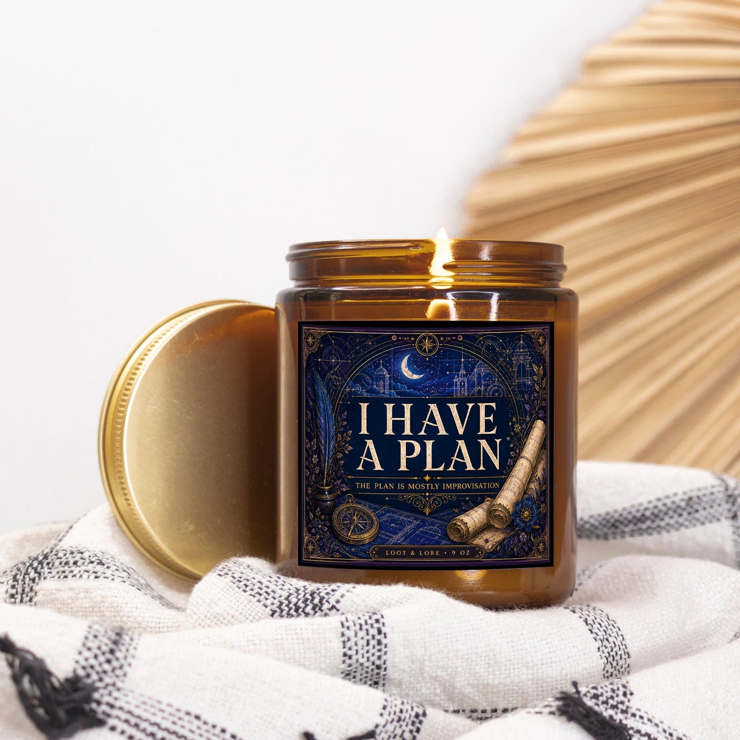 I Have a Plan Candle Amber Jar 9oz