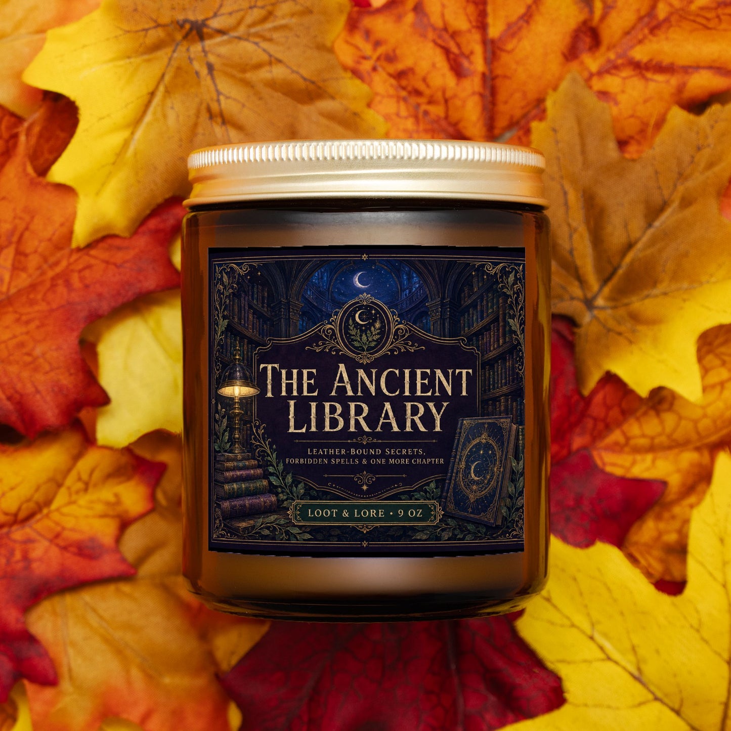 Candle Amber Jar 9oz