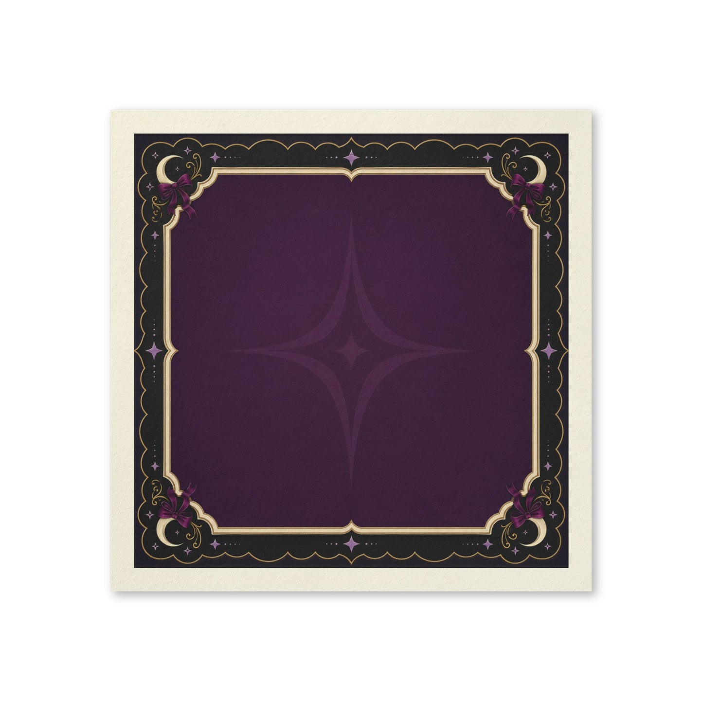 Art Deco Purple Border Napkin | Cocktail Dinner Paper Napkins
