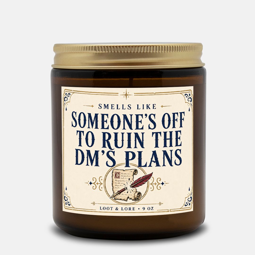 DND Candle Gift, Ruining the DMs Plans Funny DND Gift, Pineapple Mango Coconut Scented Candle, Hand Poured Coconut Apricot Wax in Amber Jar