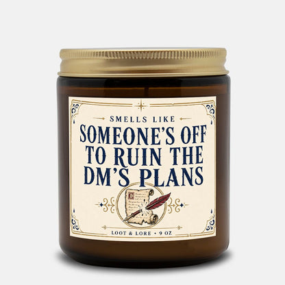 DND Candle Gift, Ruining the DMs Plans Funny DND Gift, Pineapple Mango Coconut Scented Candle, Hand Poured Coconut Apricot Wax in Amber Jar