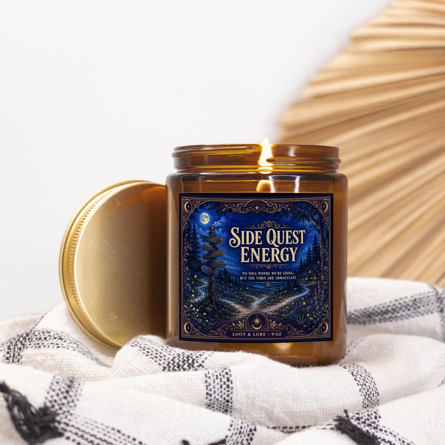 Candle Amber Jar 9oz