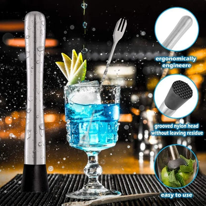 Jewel-Tone Cocktail Stirring Tool Set