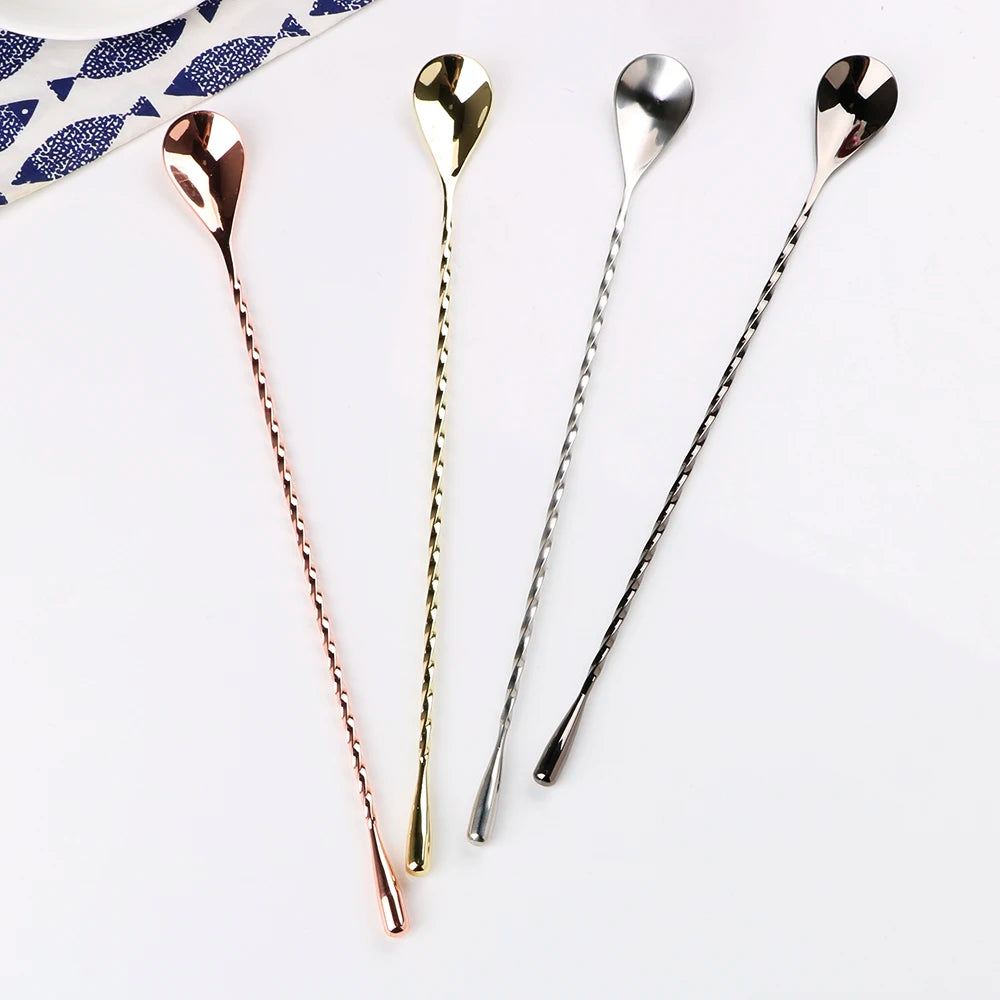 Long Spiral Cocktail Mixing Spoon