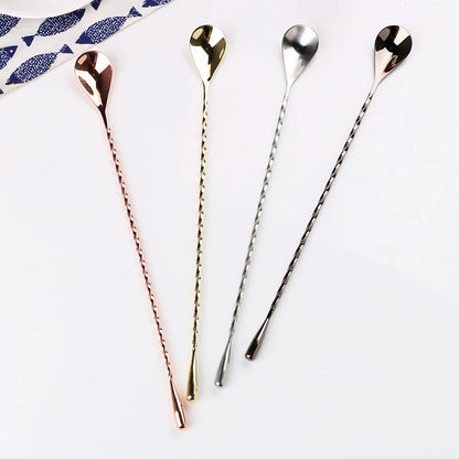 Long Spiral Cocktail Mixing Spoon