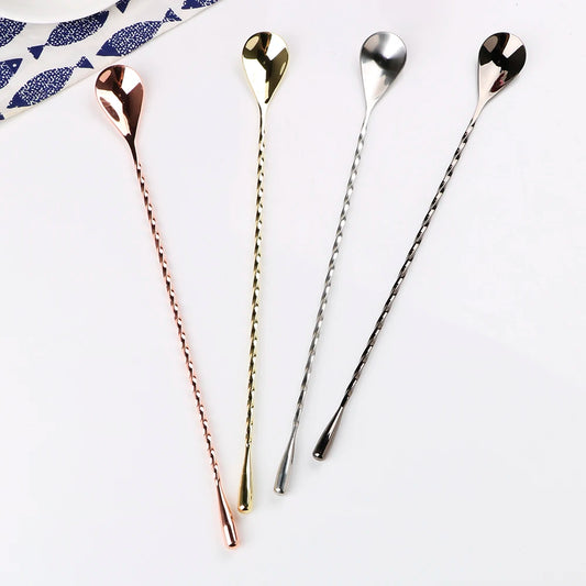 Long Spiral Cocktail Mixing Spoon