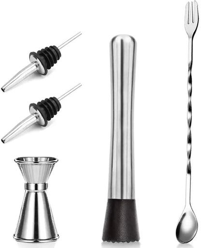 Jewel-Tone Cocktail Stirring Tool Set