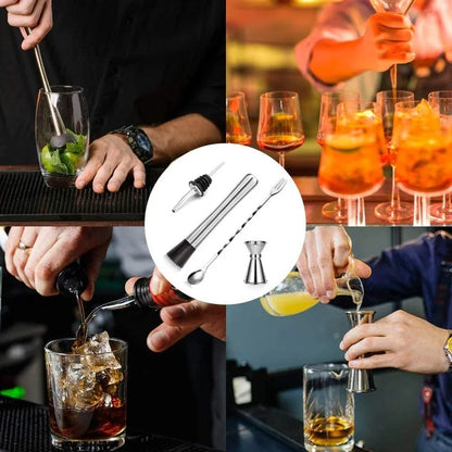 Jewel-Tone Cocktail Stirring Tool Set