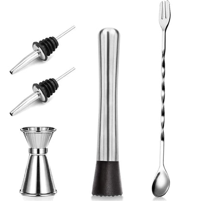 Jewel-Tone Cocktail Stirring Tool Set