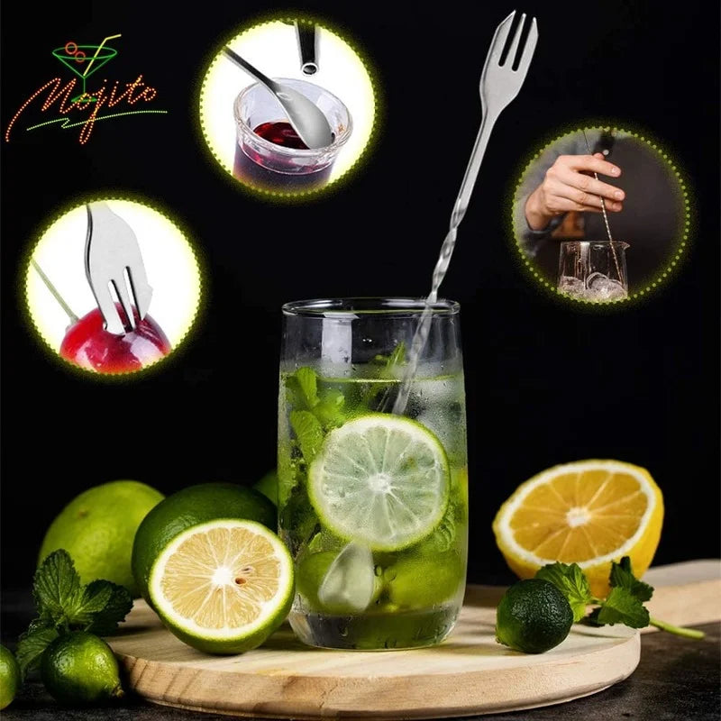 Jewel-Tone Cocktail Stirring Tool Set