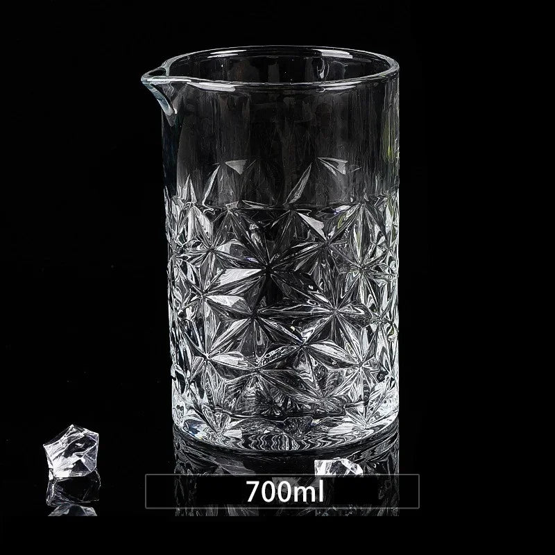 JUSTINLAU Cocktail Shaker Whiskey Glass Cup Professional Cocktail  Stirring Cup Wine Bar mixing cups Bartender Mixing Bar Tools