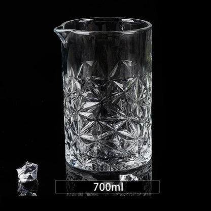 JUSTINLAU Cocktail Shaker Whiskey Glass Cup Professional Cocktail  Stirring Cup Wine Bar mixing cups Bartender Mixing Bar Tools