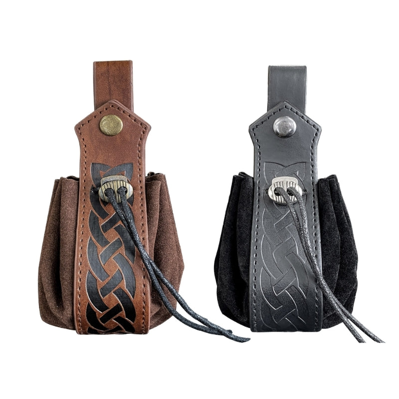 Leather DND RPG Dice Bag - Choose Your Favorite Design - Medieval Style Pouch