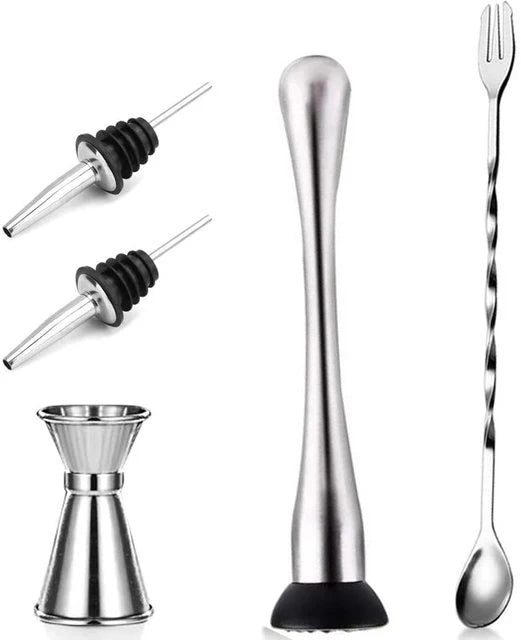 Jewel-Tone Cocktail Stirring Tool Set