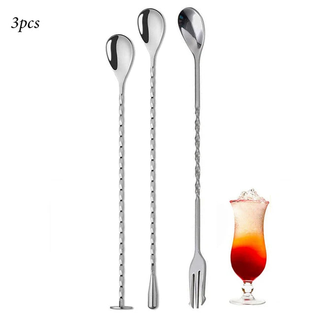 Jewel-Tone Cocktail Stirring Tool Set