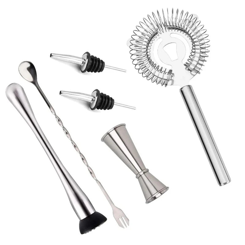 Jewel-Tone Cocktail Stirring Tool Set