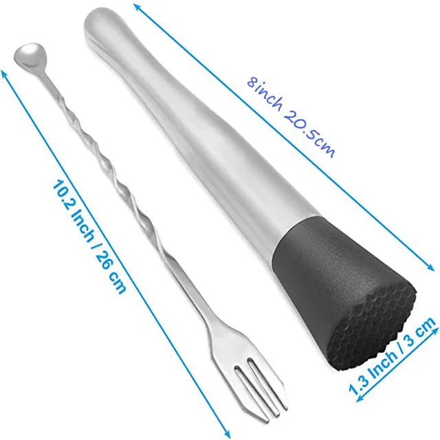 Jewel-Tone Cocktail Stirring Tool Set