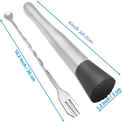 Jewel-Tone Cocktail Stirring Tool Set
