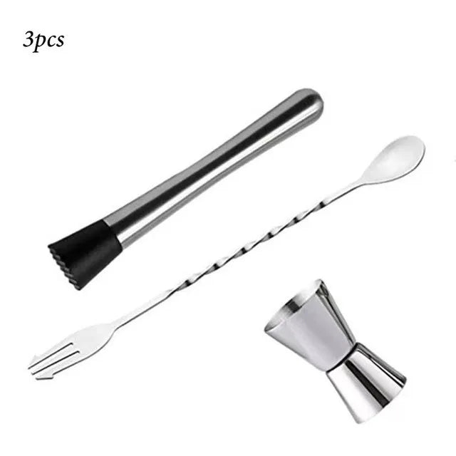 Jewel-Tone Cocktail Stirring Tool Set