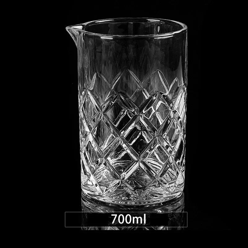 JUSTINLAU Cocktail Shaker Whiskey Glass Cup Professional Cocktail  Stirring Cup Wine Bar mixing cups Bartender Mixing Bar Tools