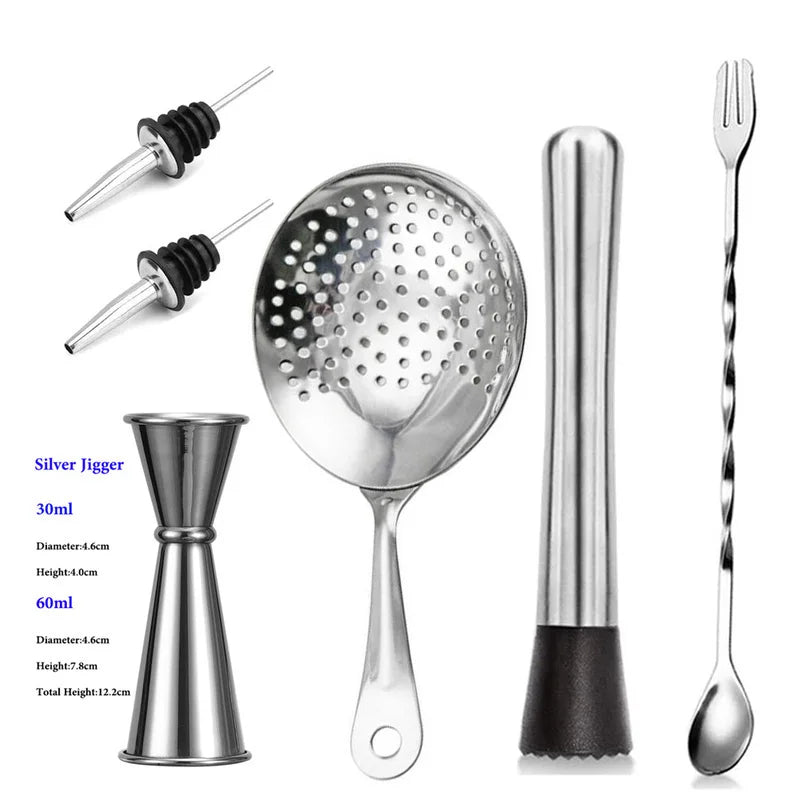 Jewel-Tone Cocktail Stirring Tool Set