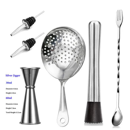 Jewel-Tone Cocktail Stirring Tool Set