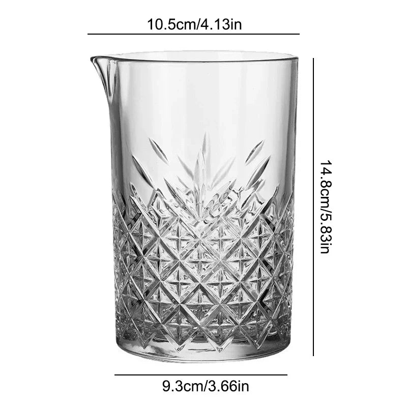 JUSTINLAU Cocktail Shaker Whiskey Glass Cup Professional Cocktail  Stirring Cup Wine Bar mixing cups Bartender Mixing Bar Tools
