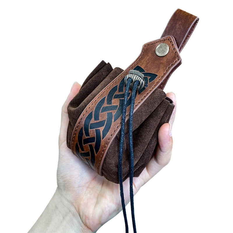 Leather DND RPG Dice Bag - Choose Your Favorite Design - Medieval Style Pouch