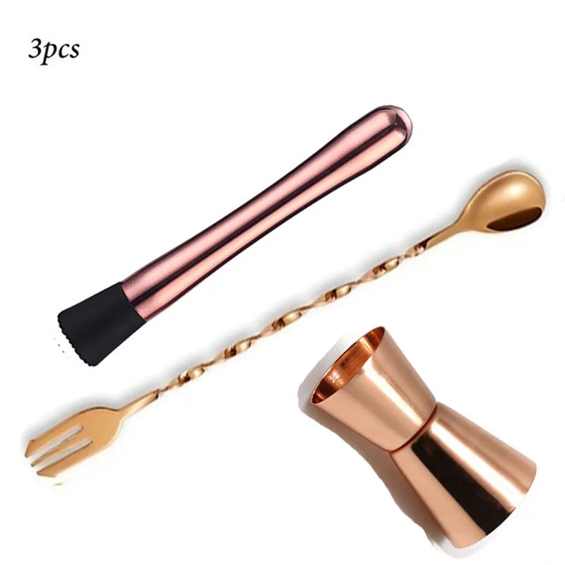 Jewel-Tone Cocktail Stirring Tool Set