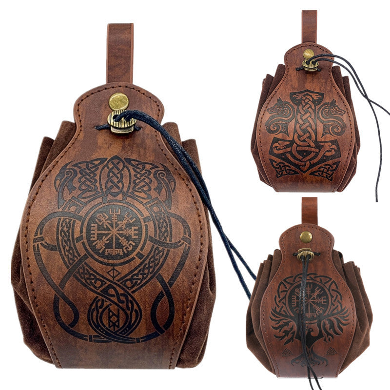 Leather DND RPG Dice Bag - Choose Your Favorite Design - Medieval Style Pouch