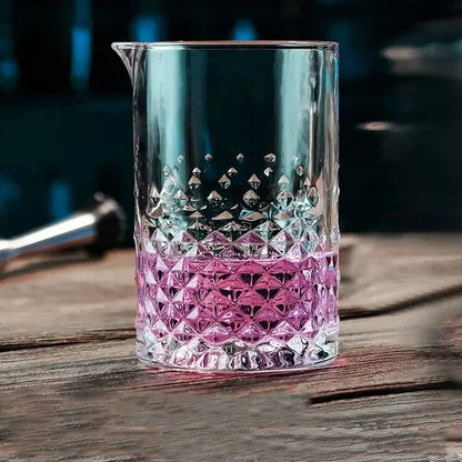 JUSTINLAU Cocktail Shaker Whiskey Glass Cup Professional Cocktail  Stirring Cup Wine Bar mixing cups Bartender Mixing Bar Tools