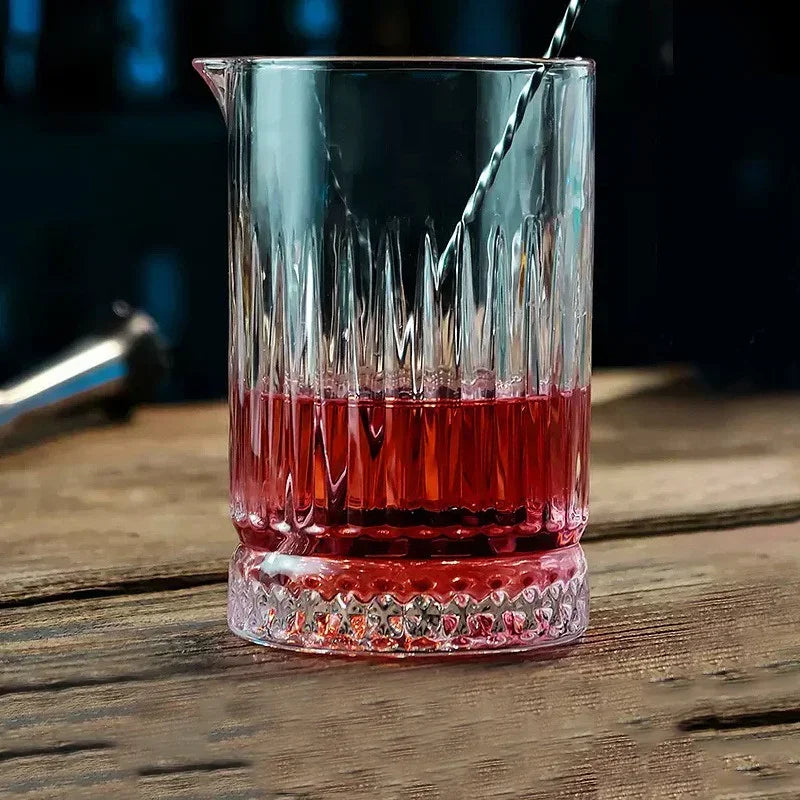 JUSTINLAU Cocktail Shaker Whiskey Glass Cup Professional Cocktail  Stirring Cup Wine Bar mixing cups Bartender Mixing Bar Tools