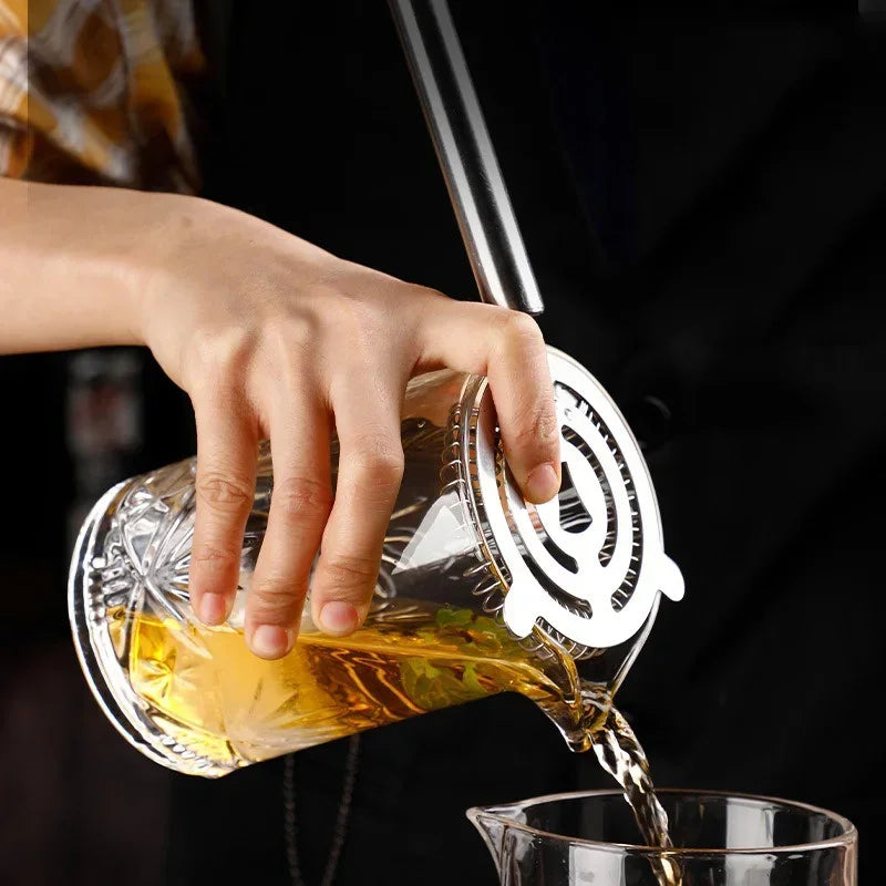 JUSTINLAU Cocktail Shaker Whiskey Glass Cup Professional Cocktail  Stirring Cup Wine Bar mixing cups Bartender Mixing Bar Tools